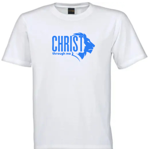 Christian T Shirt Kids | Scripture T Shirt | Faith Based Clothing | Christian Apparel | Christ through me Lion