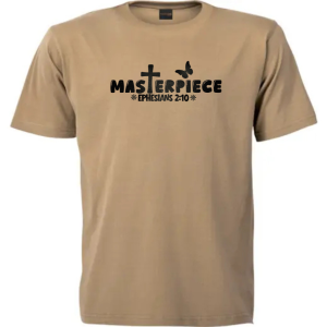 Christian T Shirt Unisex | Scripture T Shirt | Faith Based Clothing | Christian Apparel | Masterpiece (Glitter)